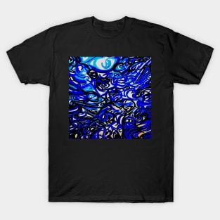 Abstract blue graffiti style, various T-Shirt